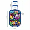 Grappige kleurrijke monsters Kinderkoffer - Blauw klein -productfoto_formaten