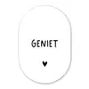 Quotes - Geniet - Spreuken Wandcirkel Ovaal Forex klein -3d