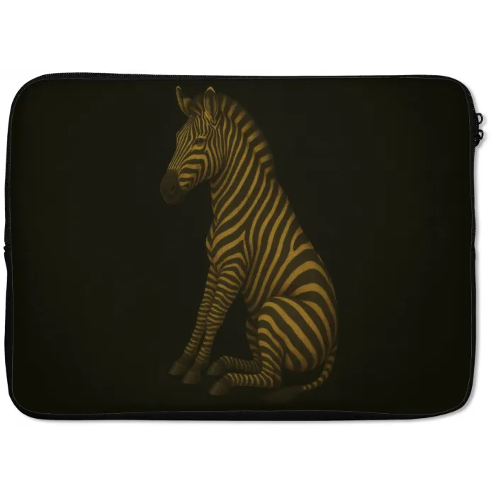 Zebra - Strepen - Goud laptophoes neopreen klein -zkaufland3dotto