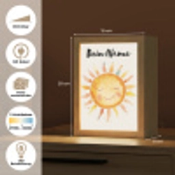 Zon - Watercolor - Geel Light Box met kabel (Kinderlampje) klein -USP_websiteoverzichtDE
