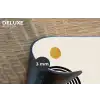 Minimalistisch - Zwarte boog - Gouden cirkel Placemat vinyl groot -closeup