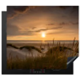 Duinzicht op Zonsondergang Inductie beschermer vinyl 3mm middel -3d