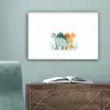 Planten - Sterren - Dinosaurussen - Oranje canvas 2cm klein -sfeer4