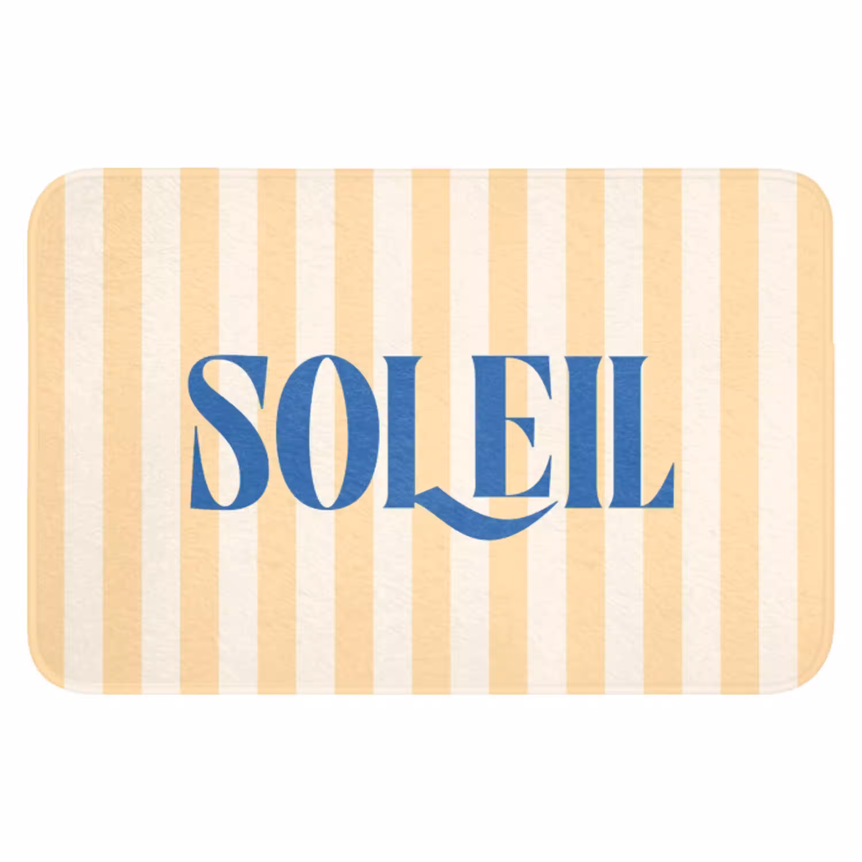 Blauw - Geel - Strepen - Soleil WCmat klein -3d