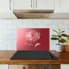 Sierlijk - Bloem - Roze - Glazen keuken achterwand spatscherm klein -sfeer2