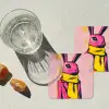 Abstract - Konijn - Sjaal - Geel onderzetter kurk middel -sfeer4