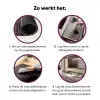 Schotse hooglander - Koe - Dieren - Zwart - Wit Inductie beschermer vinyl 3mm klein -zzzzzzz-cc-werking