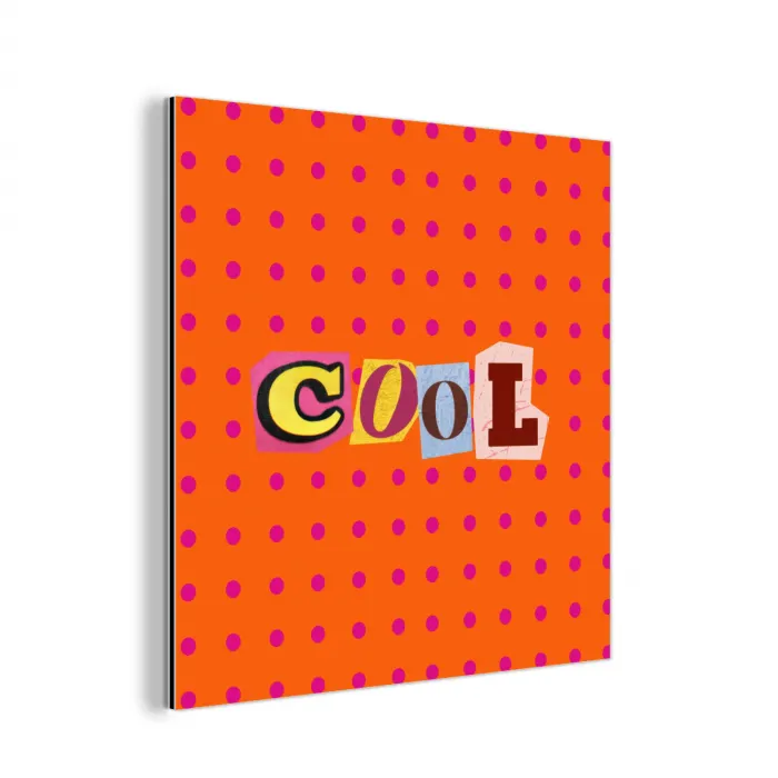Cool - Stippen - Oranje aluminium wit klein -3d