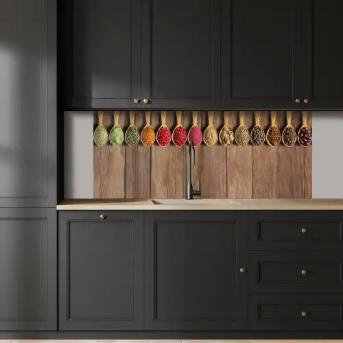 Lepels - Kruiden - Hout keuken achterwand 2 middel -sfeer1