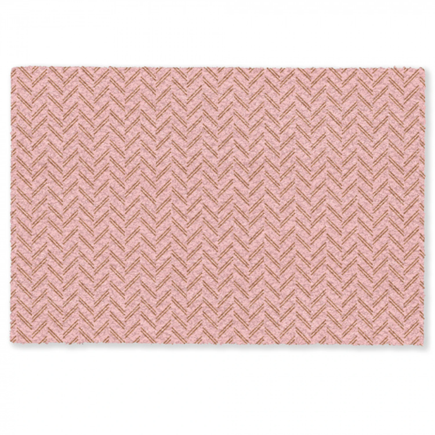 Plaid - Patroon - Visgraad - Roze Deurmat klein 898 -zkaufland3d