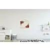 Kerst - Poinsettia - Omlijsting - Kleurrijk textielposter latten blank klein -kinderkamer