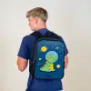 Dino - Planeet - Ster - Blauw Rugzak - Zwart middel -sfeer8