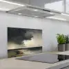 Kust - Golven - Rots - Storm keuken achterwand spatscherm klein -3d_schuin