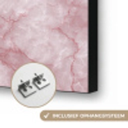 Roze - Kwartsmarmer - Aders Textielframe zwart klein 947 -USP_ophangsysteemNL