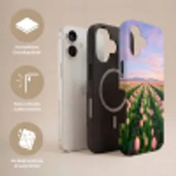 Tulpen - Landschap - Roze Toughcase MagSafe Apple iPhone 17 klein -USP_Lagen_DE