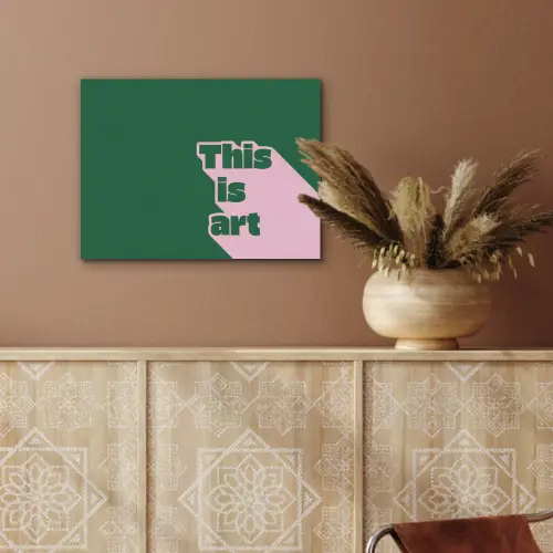This is art - Schaduw - Roze PET vilt klein -sfeer4