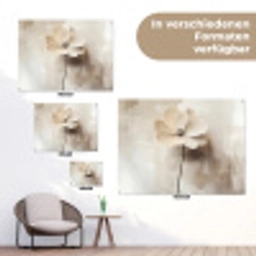 Bloem - Beige - Verf - Schaduw tuinposter los doek klein -Xsfeer9_DE