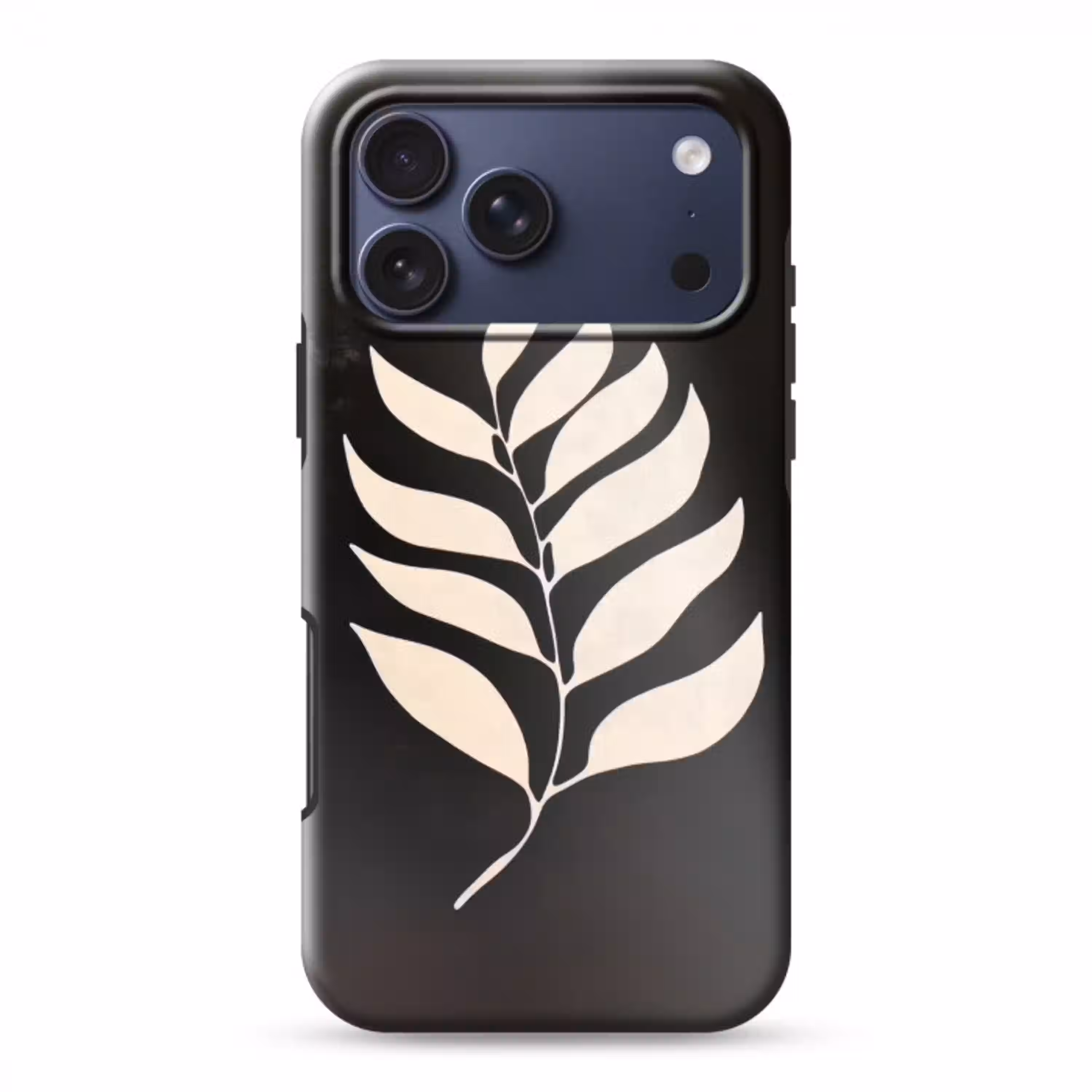 Blad - Wit - Minimalistisch Toughcase MagSafe Apple iPhone 17 Pro Max klein -3d