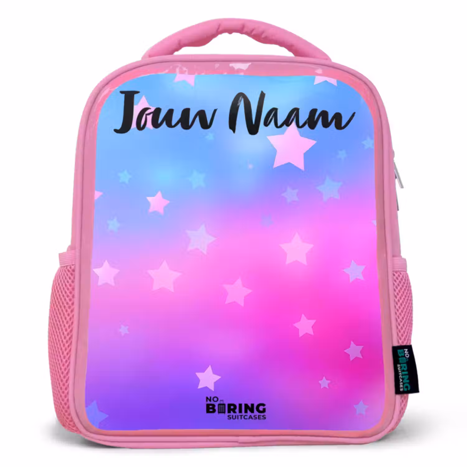 Kinderrugzak met naam - Roze - Sterren - Roze - Blauw
