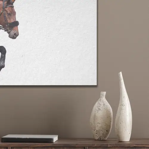 Paard - Springen - Modern PET vilt klein -sfeer6_closeup
