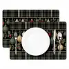 Kerstballen - Rood - Hulsttakken - Patroon Placemat vinyl groot -zzsfeer2_Kitchenyeah-website