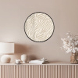 Zebra - Patroon - Beige Fotolijst rond zonder passe partout klein 856 -sfeer3