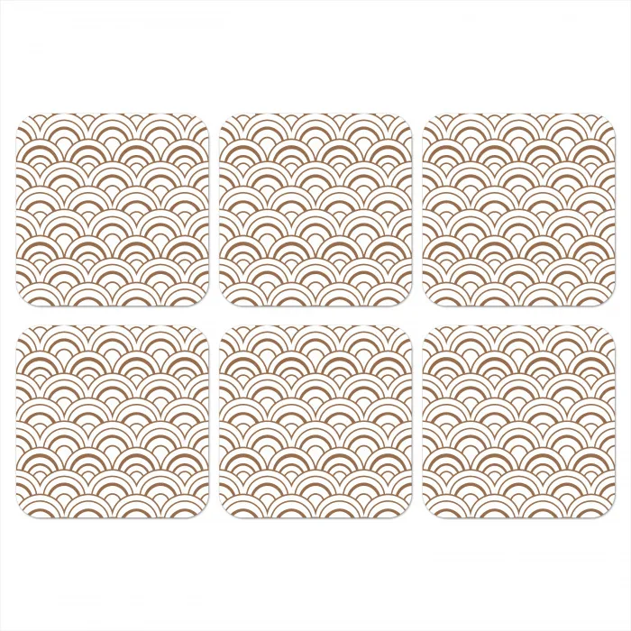 Klassiek - Motief - Terracotta onderzetter kurk middel 366 -3d