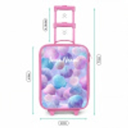 Gekleurde schelpen op een paarse achtergrond Kinderkoffer - Roze klein -productfoto_formaten