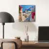 Santorini - Bloemen - Griekenland aluminium wit klein -sfeer5