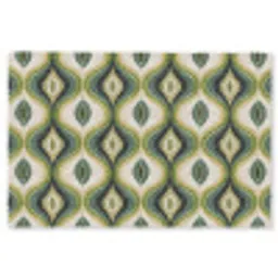 Abstract - Ritmisch - Groen Vloerkleed Rechthoek klein 1091 -3d