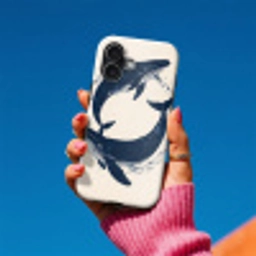 Walvissen - Spetters - Cirkel - Donkerblauw Toughcase MagSafe Apple iPhone 17 klein -Sfeer1V