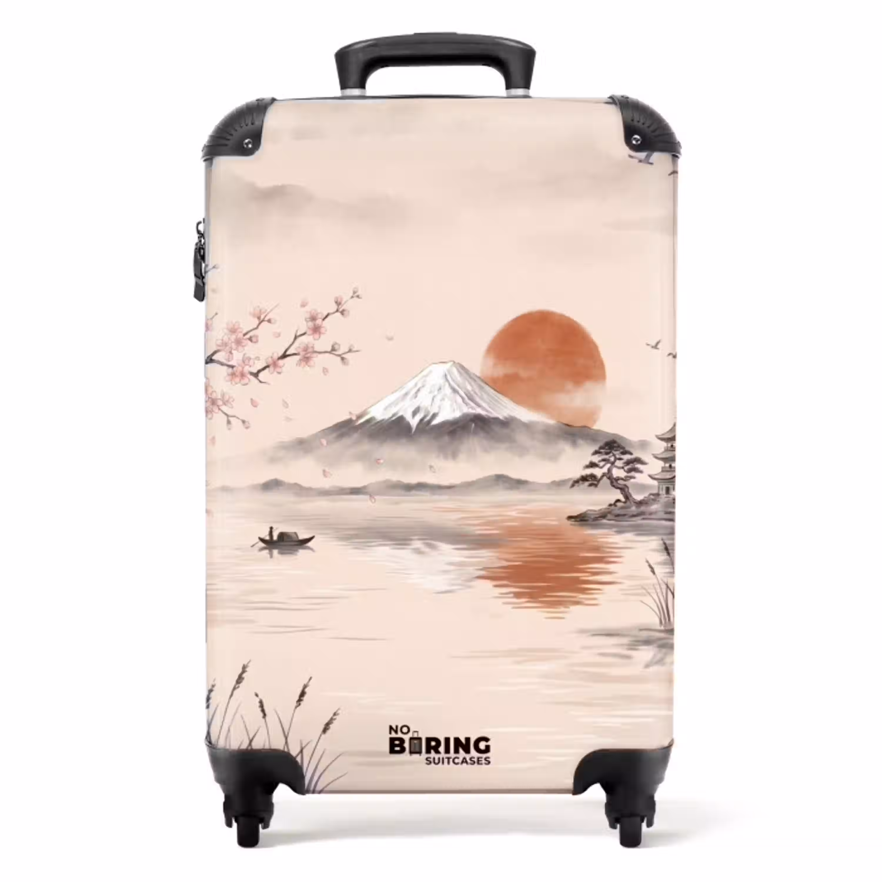 Bergtop - Meer - Bloesem NBS - Handbagage koffer - Volwassenen Unisex middel -productfoto_recht