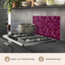 Bladeren - Patroon - Burgundy keuken achterwand spatscherm klein 900 -usp_NL