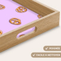 Pretzels - Eten - Paars Dienblad Rechthoek middel -USP_HandgreepFR