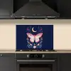 Vlinder - Maan - Bloemen - Sterrenhemel keuken achterwand spatscherm klein -sfeer1