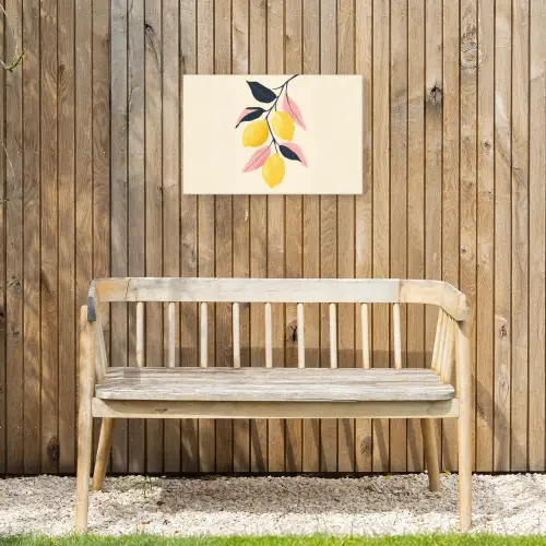 Citroenen - Felgeel - Tak - Bladeren Tuinposter op houten frame 2 cm dik klein -sfeer4