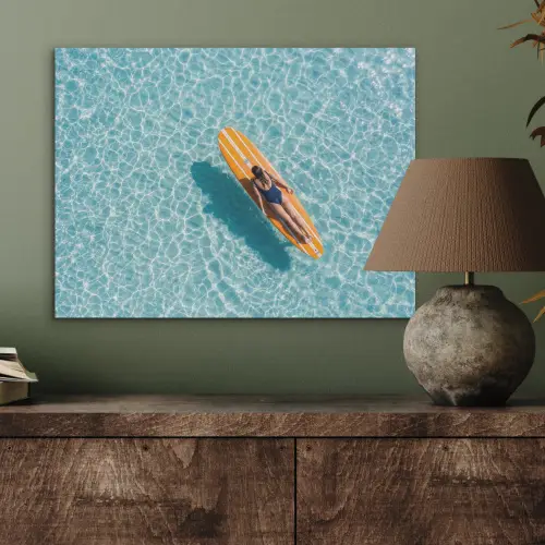 Surfboard - Water - Badpak - Oranje PET vilt klein -sfeer2