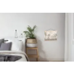 Jungle - Banenboom - Kolibrie - Beige textielposter latten blank klein -woonkamer