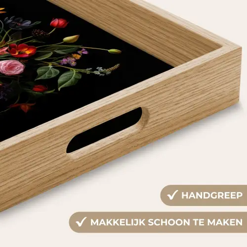 Bloemen - Bessen - Klassiek Dienblad Rechthoek middel -USP_HandgreepNL