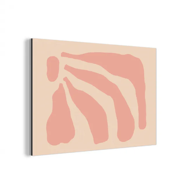 Bohemian - Roze - Pastel - Abstract aluminium wit klein -3d