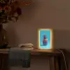 Ananas - Regenboog - Blauw - Popart Light Box met kabel (Tafellamp) klein -sfeer4