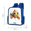 Clownvis met bellen op witte achtergrond Kinderrugzak - Blauw middel -productfoto_formaten