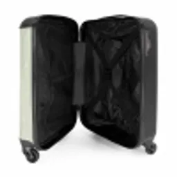 Prinses met tiara op groene stippenachtergrond NBS - Handbagage koffer - Volwassenen Unisex middel -binnenkant