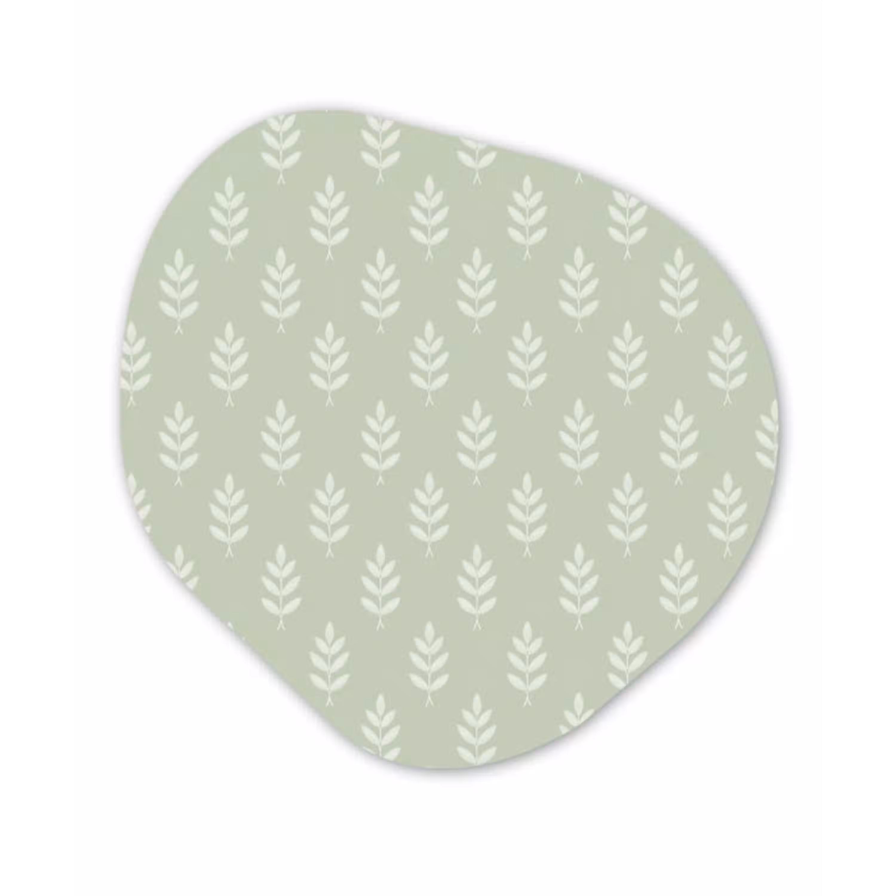 Saliegroen - Botanisch - Takjes - Minimalistisch - Patroon Wandcirkel Organisch Forex 3mm klein 629 -3d