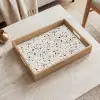 Terrazzo -  Patroon - Staal Dienblad Rechthoek middel 911 -sfeer1