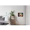 Voetbal - Verf - Kleuren - Zwart - Wit textielposter latten blank klein -woonkamer