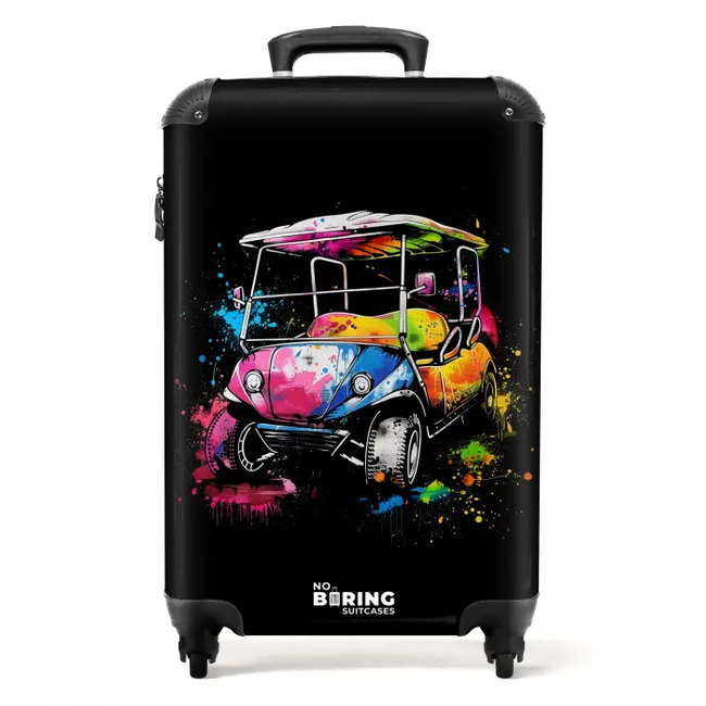Golfkar met graffiti NBS - Handbagage koffer - Unisex middel -productfoto_recht
