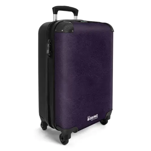 Lederen look diep paars NBS - Handbagage koffer - Volwassenen Unisex middel -productfoto_3d