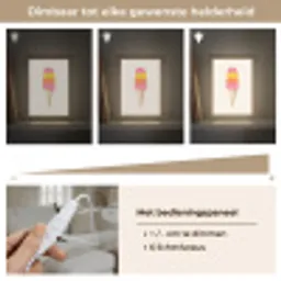Schepijs - Hoorntje - Illustratie - Minimalistisch Light Box met kabel (Tafellamp) klein -USP_dimbaarNL