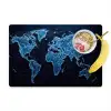 Wereldkaart - Waterstructuur - Blauw Placemat vinyl groot -zzzproduct_Kitchenyeah-website